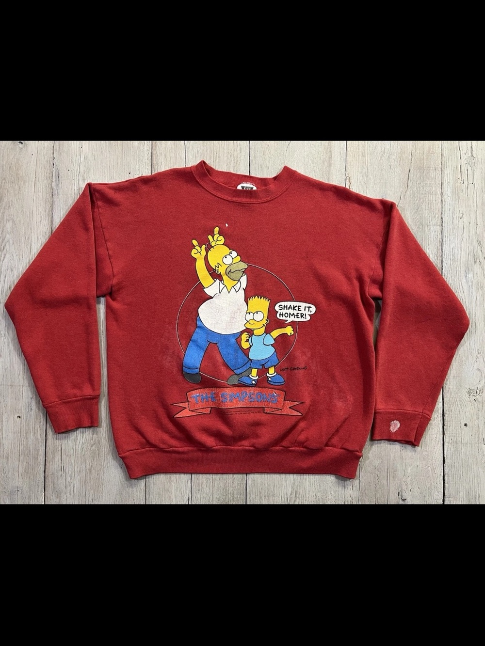 Vintage The Simpsons Shake It, Homer Sweatshirt Size XL Distressed